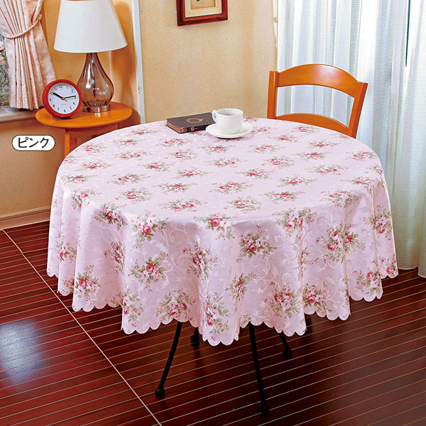 □バラ柄 はっ水テーブルクロス｜メルシーオンラインショップ
