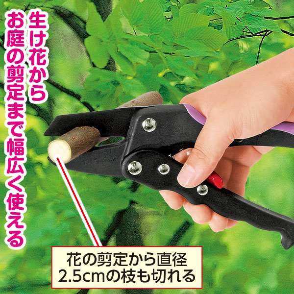 力のいらない剪定鋏 ラチェットパワー｜メルシーオンラインショップ