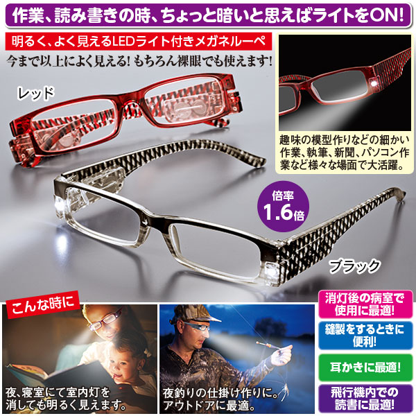 Ledライト付きルーペメガネ