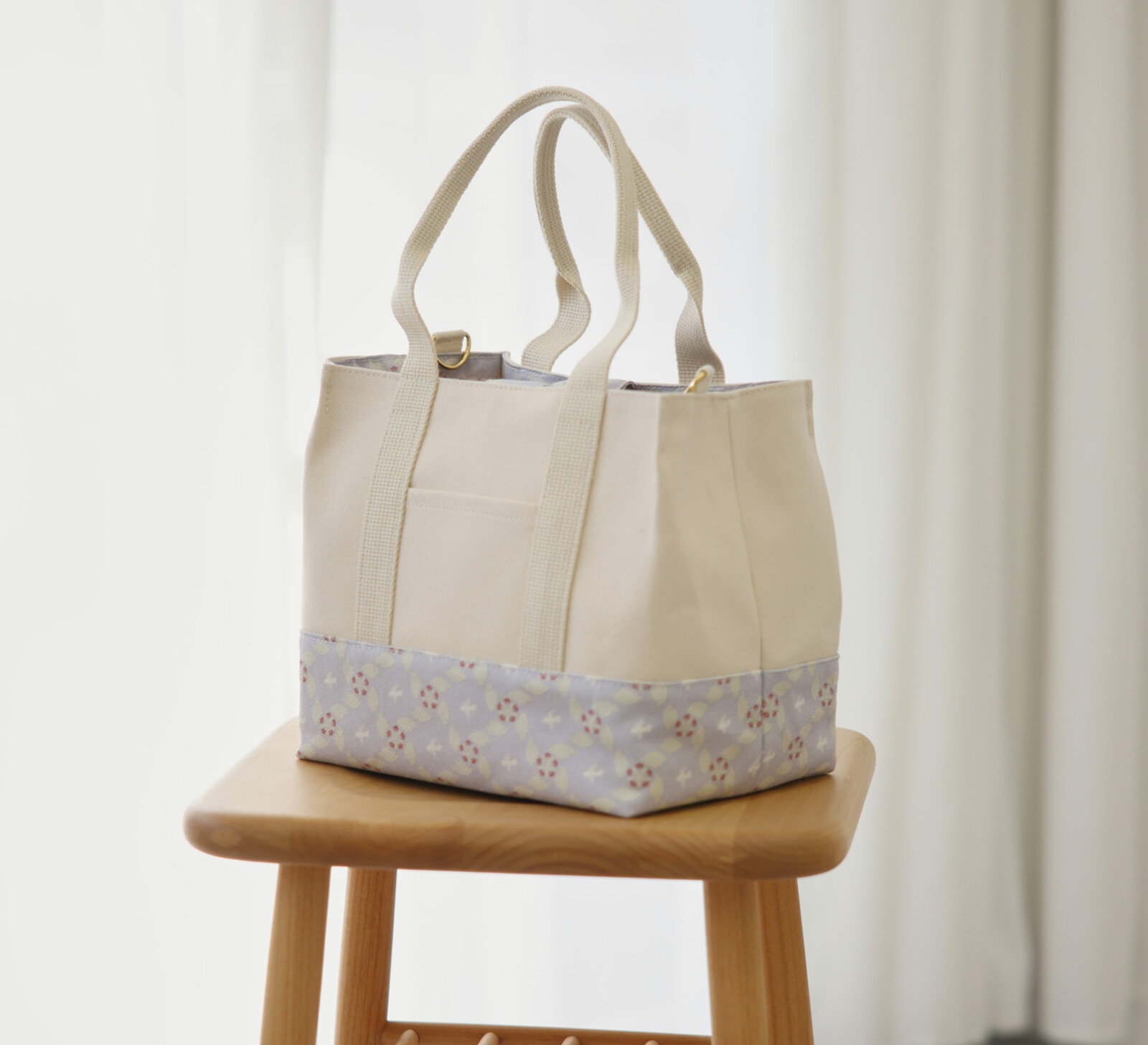 お散歩バッグ　Botanical ango羽紋