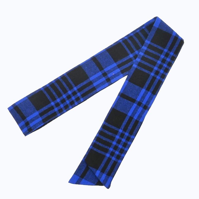 BAG SCARF CHECK BLUE