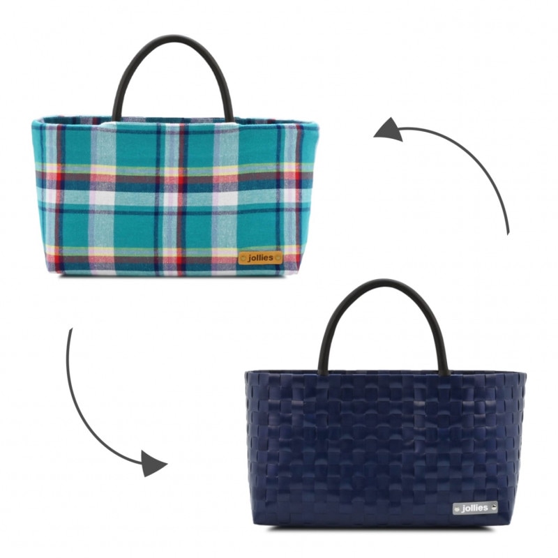 ＜2 WAY＞ JOY CHECK M(W )ライトグリーン/レッド