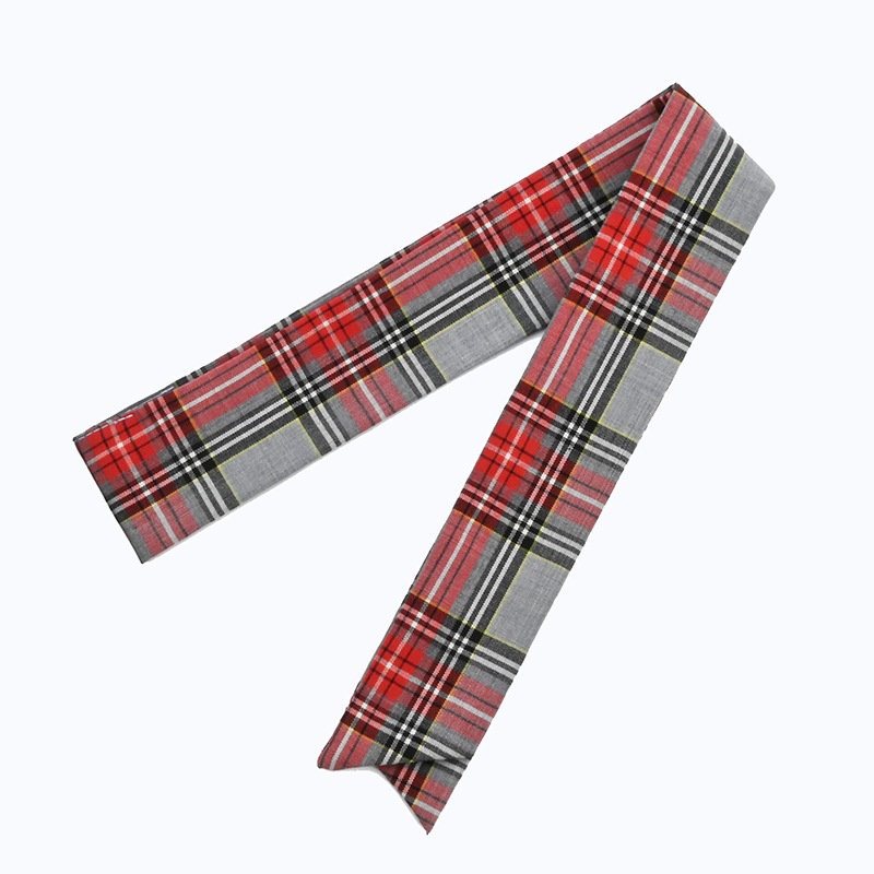 BAG SCARF CHECK GR/RD