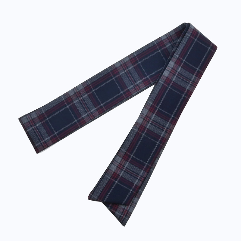 BAG SCARF CHECK D.GR/RD