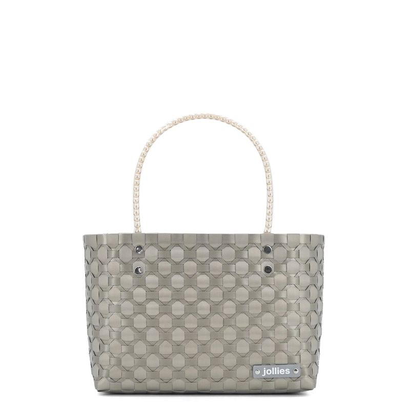 ジョリーズjollies かごバッグ＋チャーム♪　新品 jolliesオリジナル フラワーチャーム 全3色 | バッグチャーム