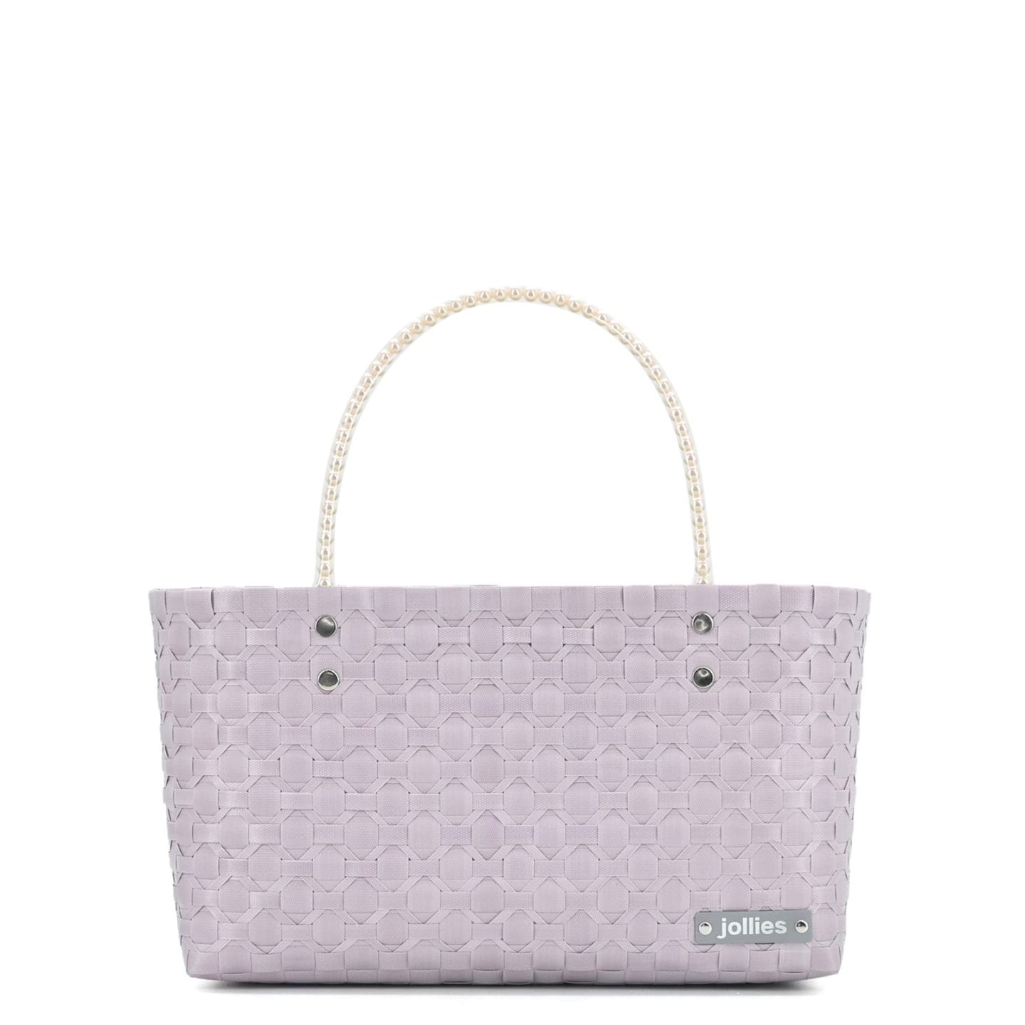 未使用 jollies ホワイト RENA Lサイズ カゴバック パールハンドル 未使用 jollies ホワイト RENA Lサイズ カゴバック パール