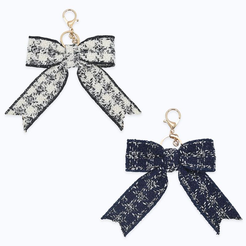 jolliesオリジナル リボンチャーム ツイード 全2色