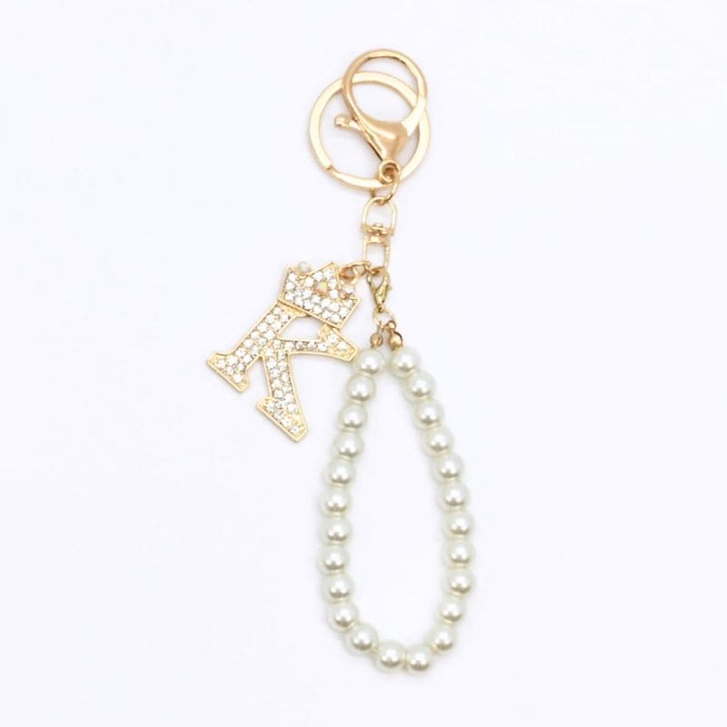 イニシャルパールチャーム - K