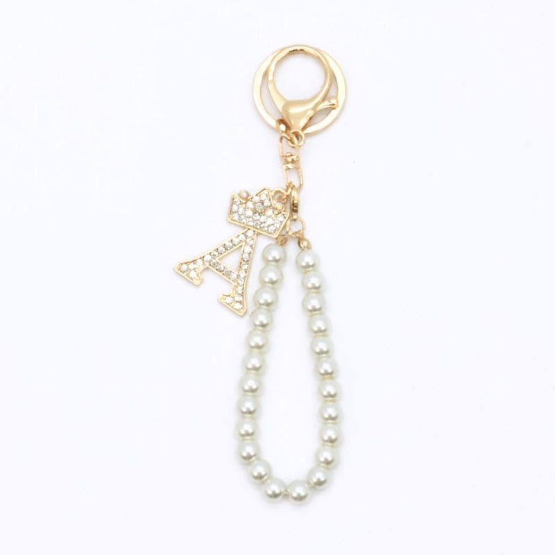 イニシャルパールチャーム - A