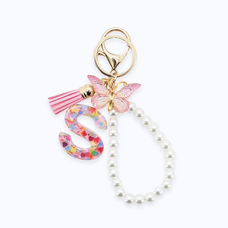 イニシャルバタフライチャーム - S