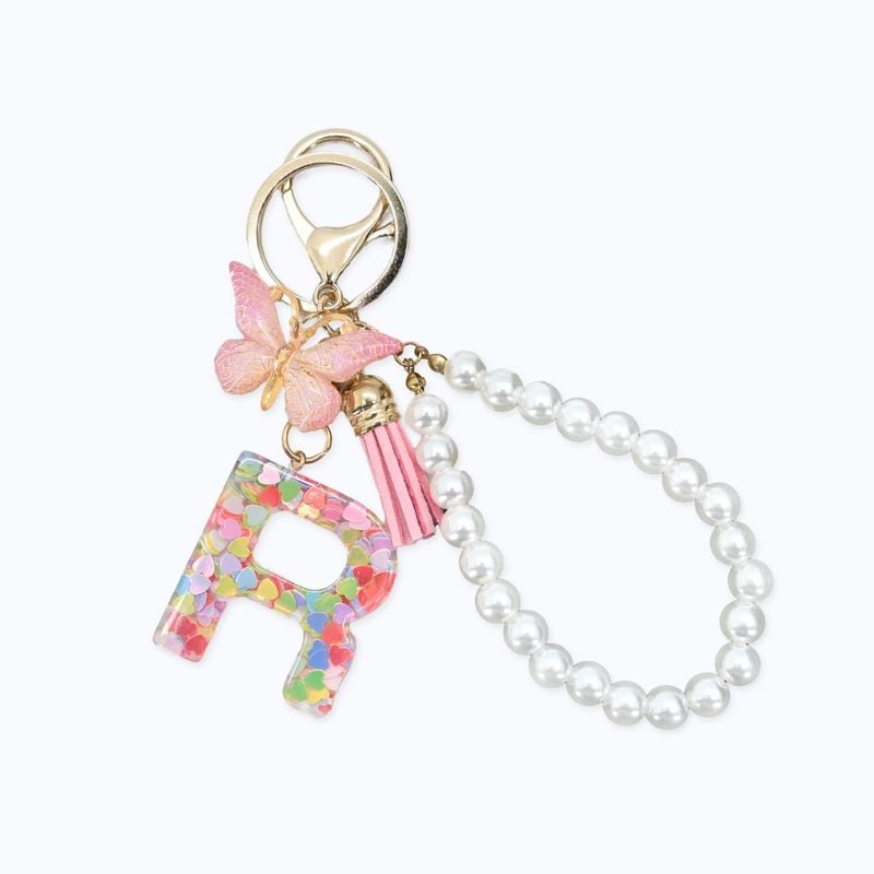 イニシャルバタフライチャーム - R