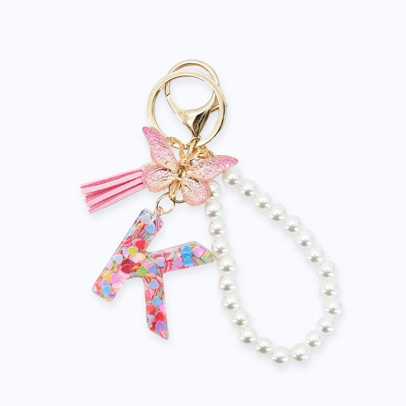 イニシャルバタフライチャーム - K