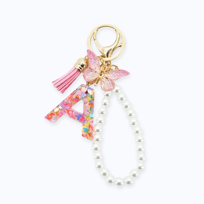 イニシャルバタフライチャーム - A