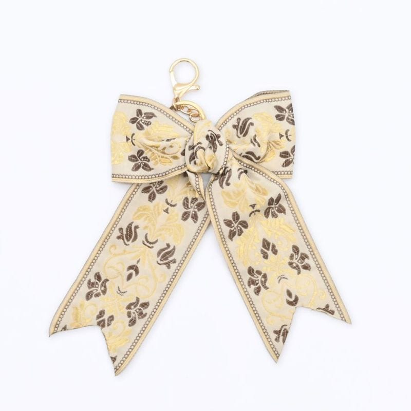 【jolliesオリジナル】フラワーリボンチャーム(1) - BEIGE