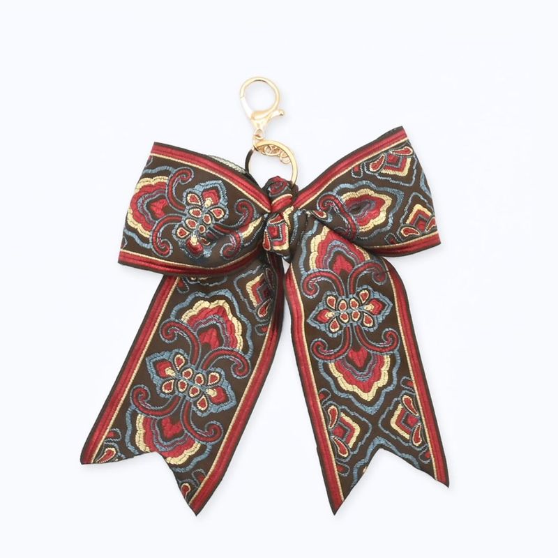 【jolliesオリジナル】オリエンタルリボンチャーム - BROWN