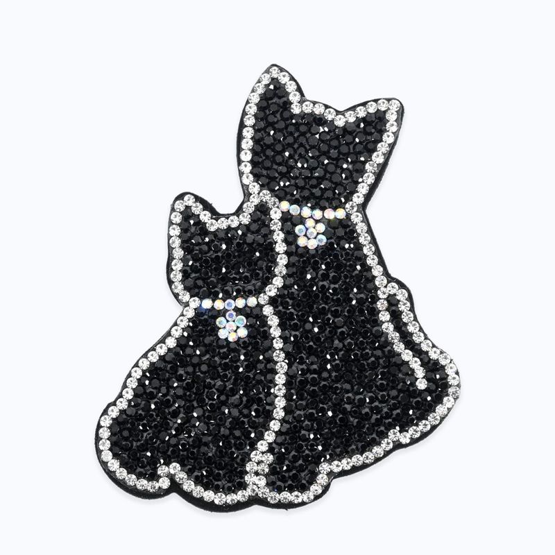 キラキラキャットブローチ - BLACK