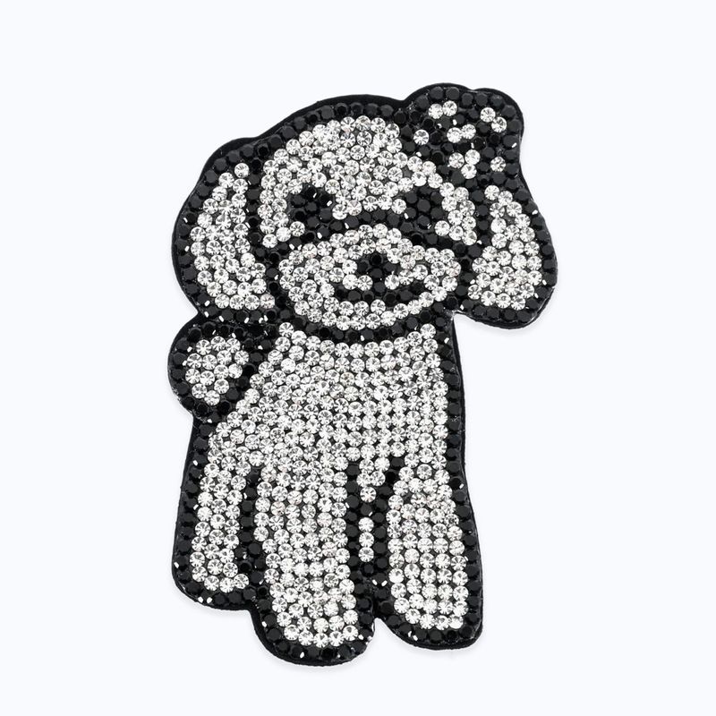 キラキラトイプードルブローチ - SILVER