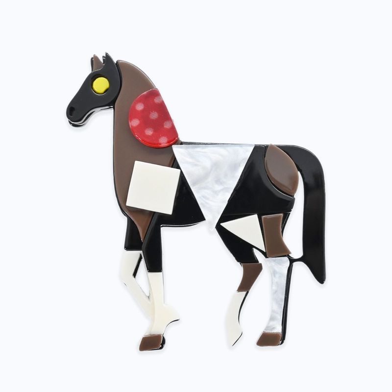 ホースブローチ - BROWN