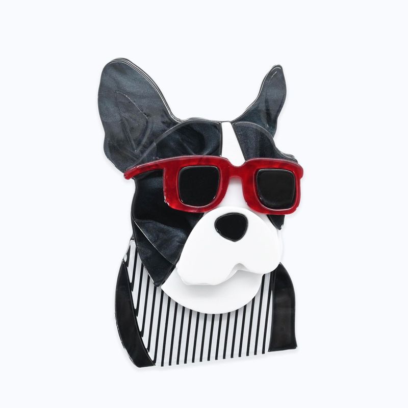 ドッグブローチ - BLACK