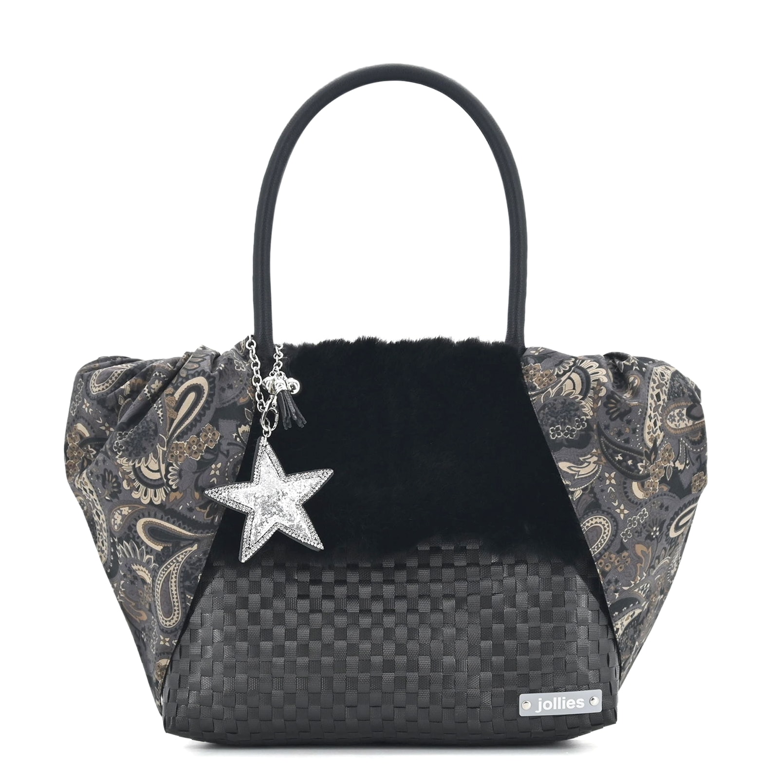 Fu×haru様ブラック1枚 HARU FUR L - BLACK<br>【ファー着脱可】 | プラバッグ,Lサイズ