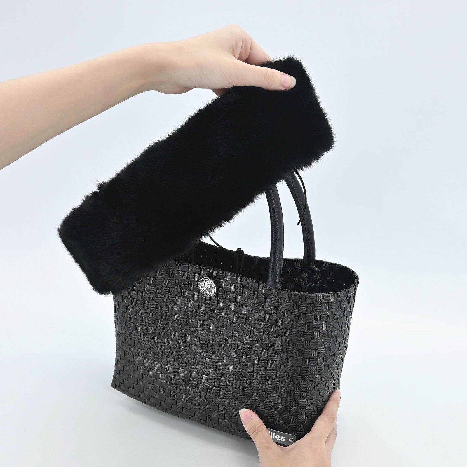 Fu×haru様ブラック1枚 HARU FUR L - BLACK<br>【ファー着脱可】 | プラバッグ,Lサイズ