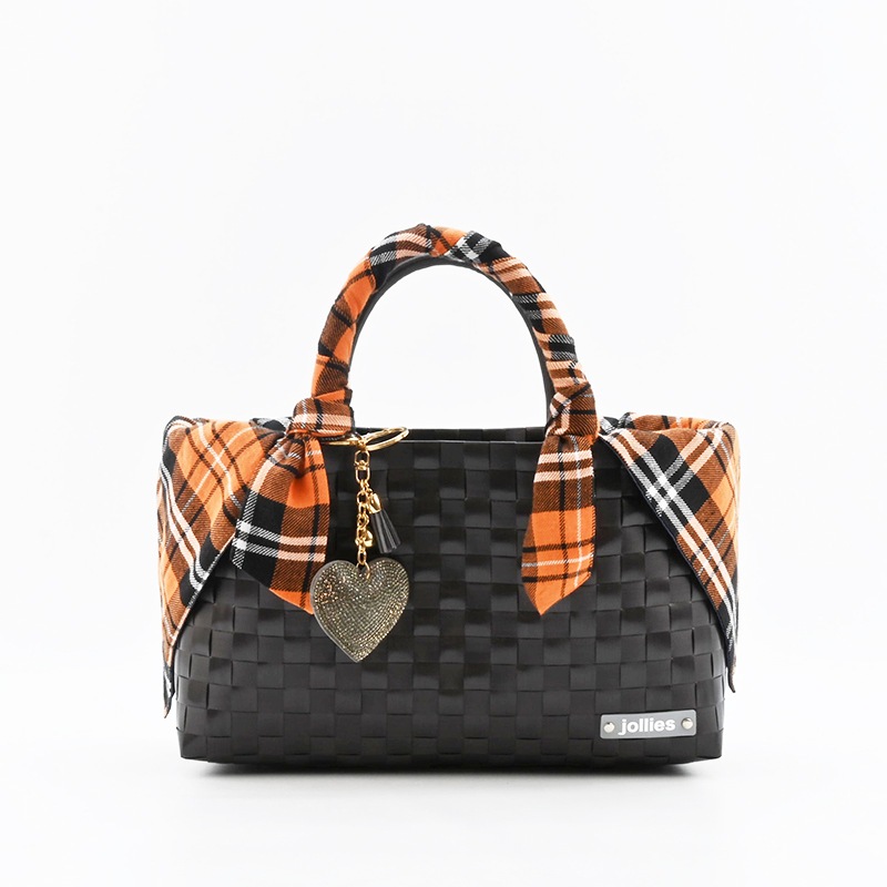 BAG SCARF CHECK ORANGE