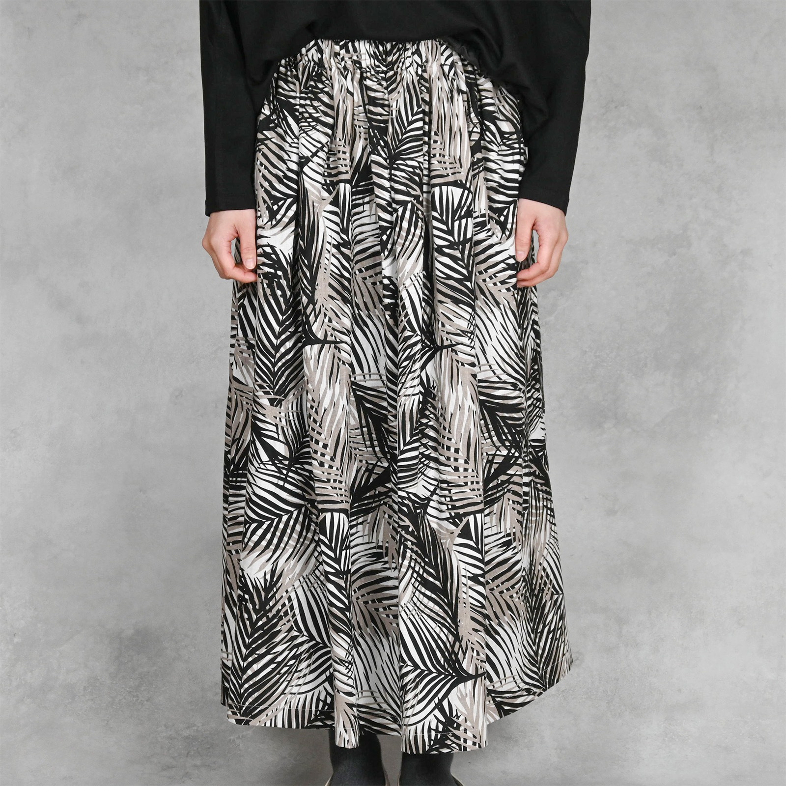 SKIRT LEAF  - BLACK