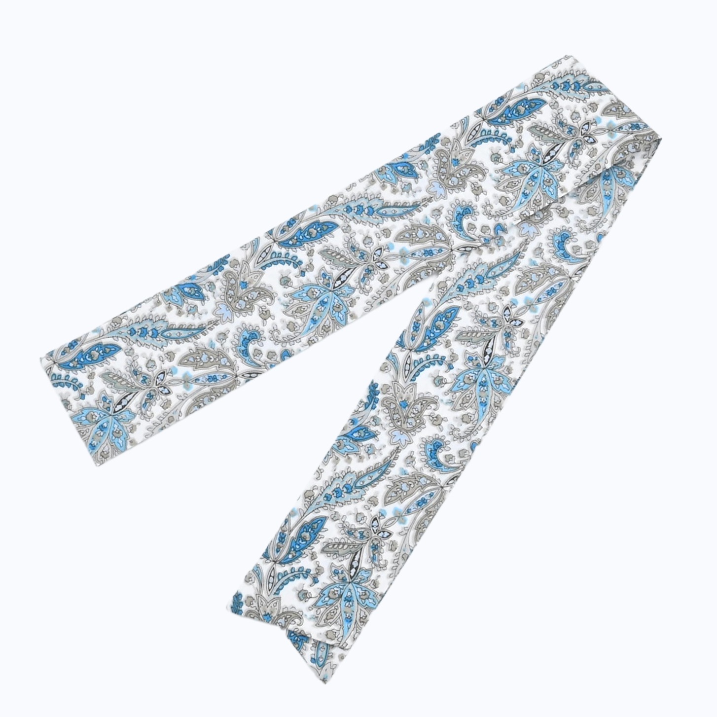 BAGSCARF PAISLEY WH×BL