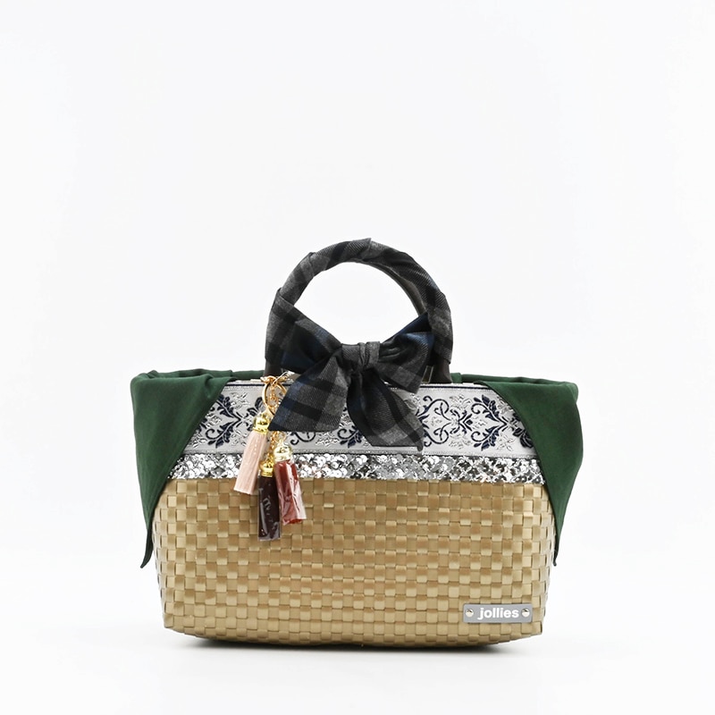 BAG SCARF CHECK D.GR/BL