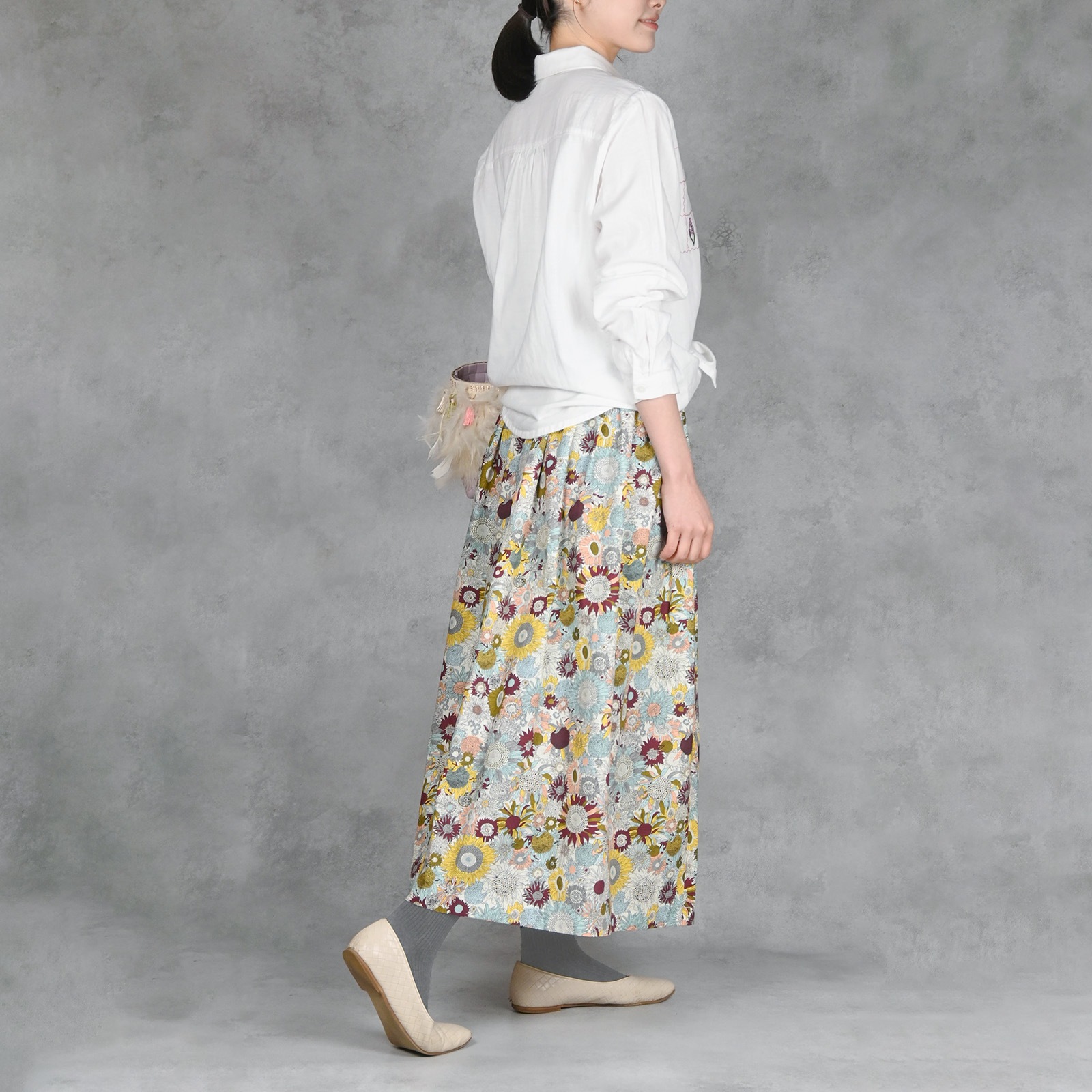 SKIRT SUNFLOWER - LIGHT BLUE