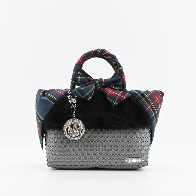 BAG SCARF CHECK BLURGRAY