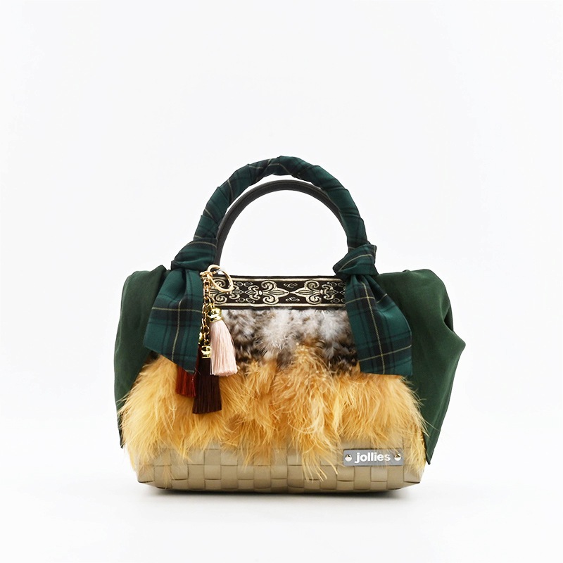 BAG SCARF CHECK GREEN