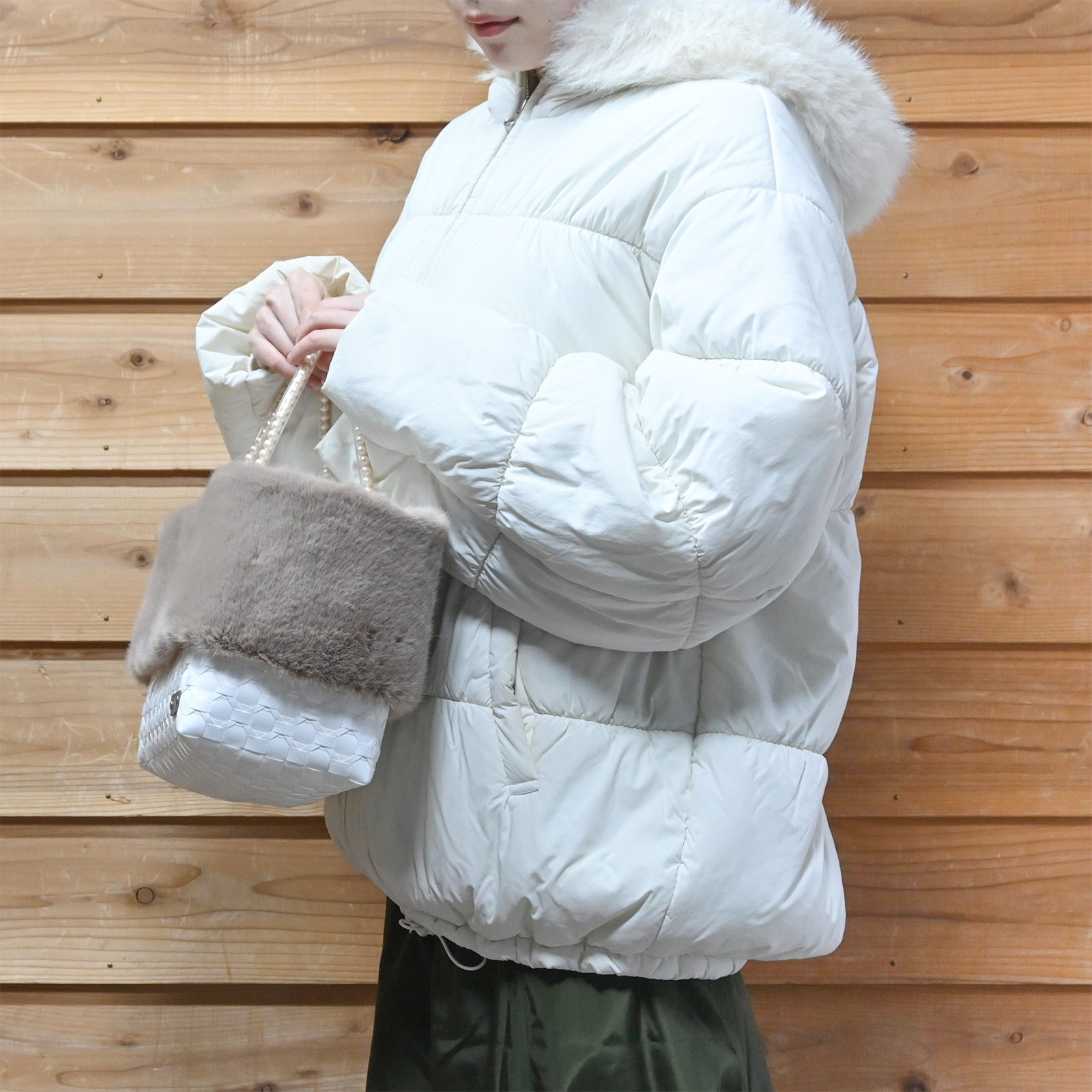 RENA FUR MW - WHITE<br>【ファー着脱可】