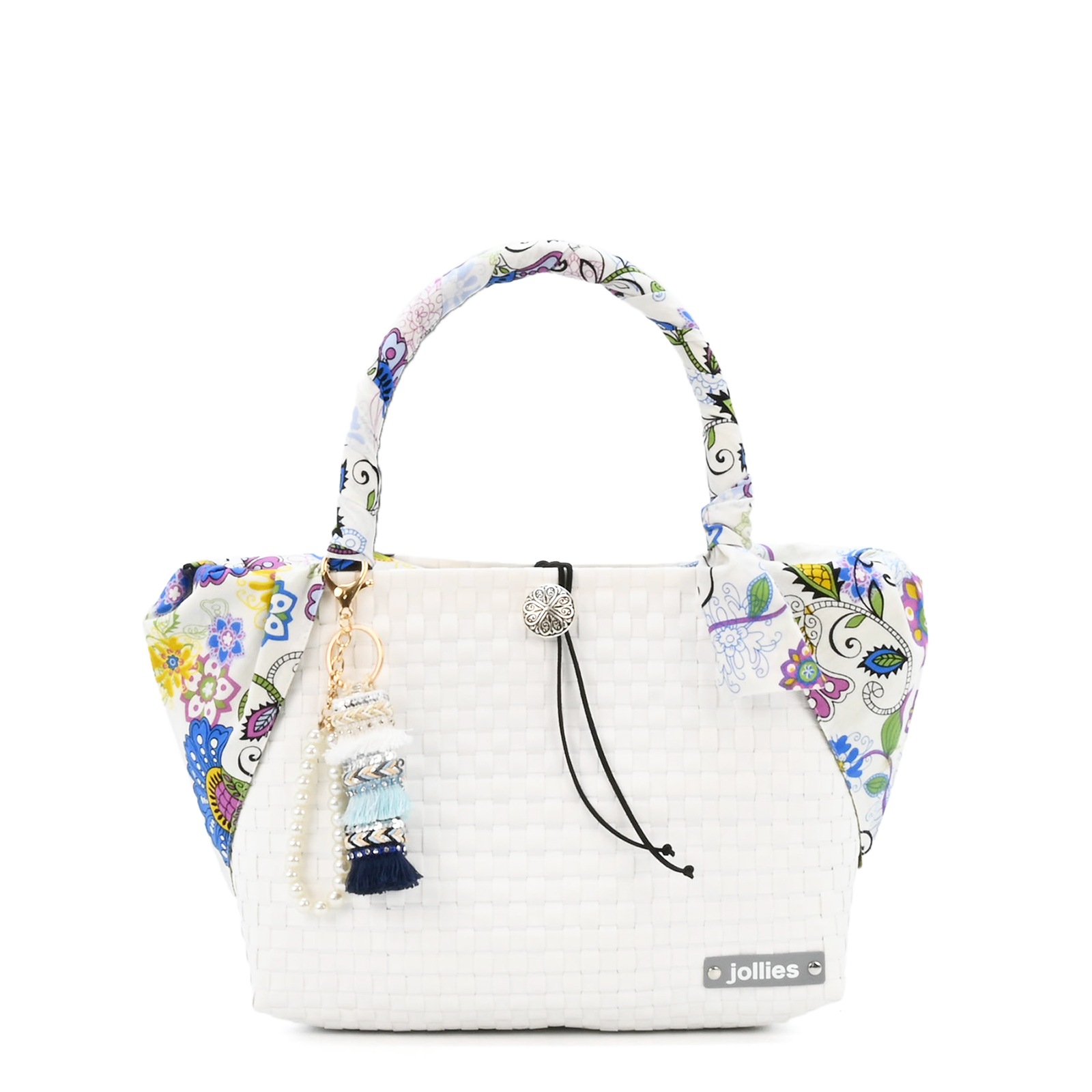 BAGSCARF FLOWER WHITE