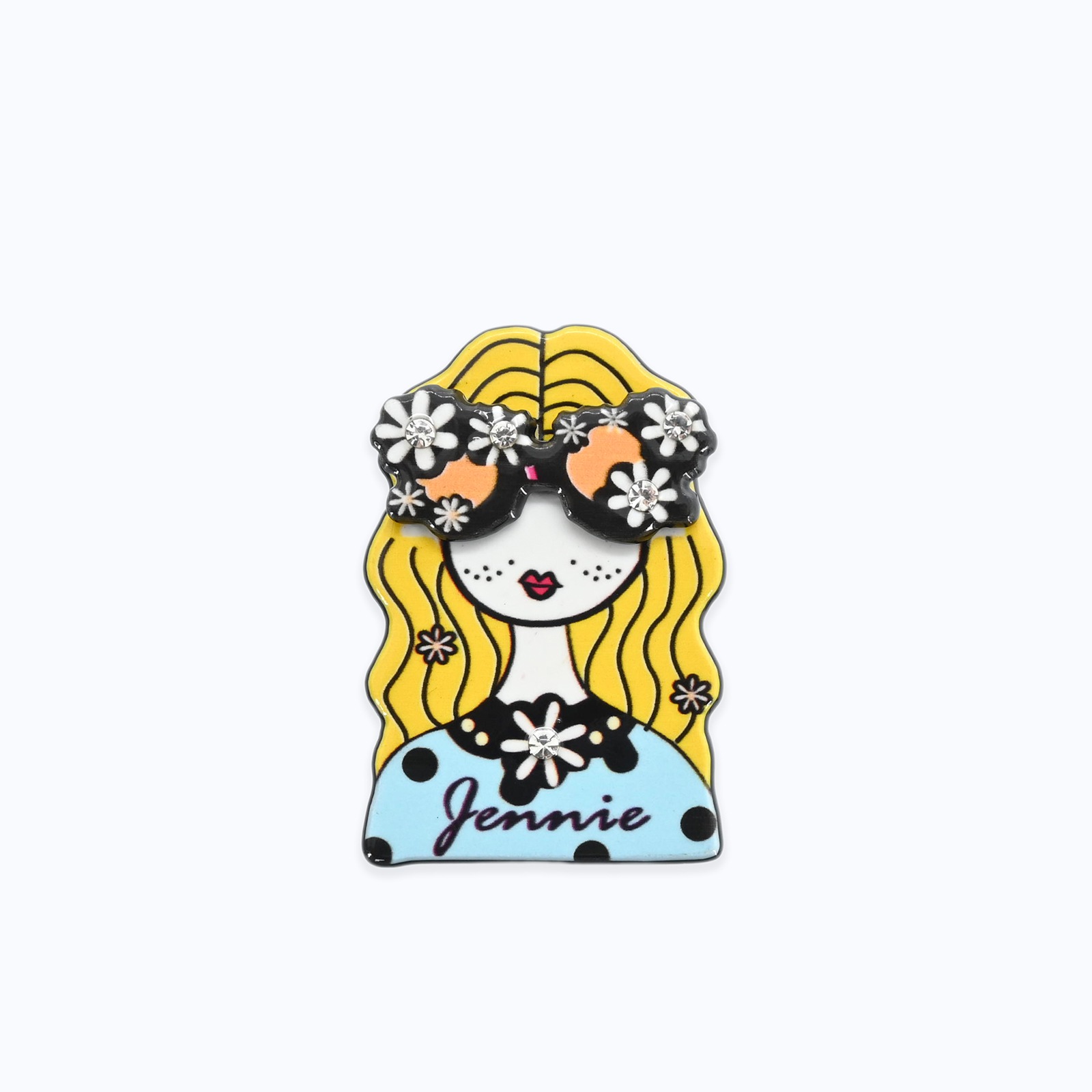 ミニガールブローチ - BLUE