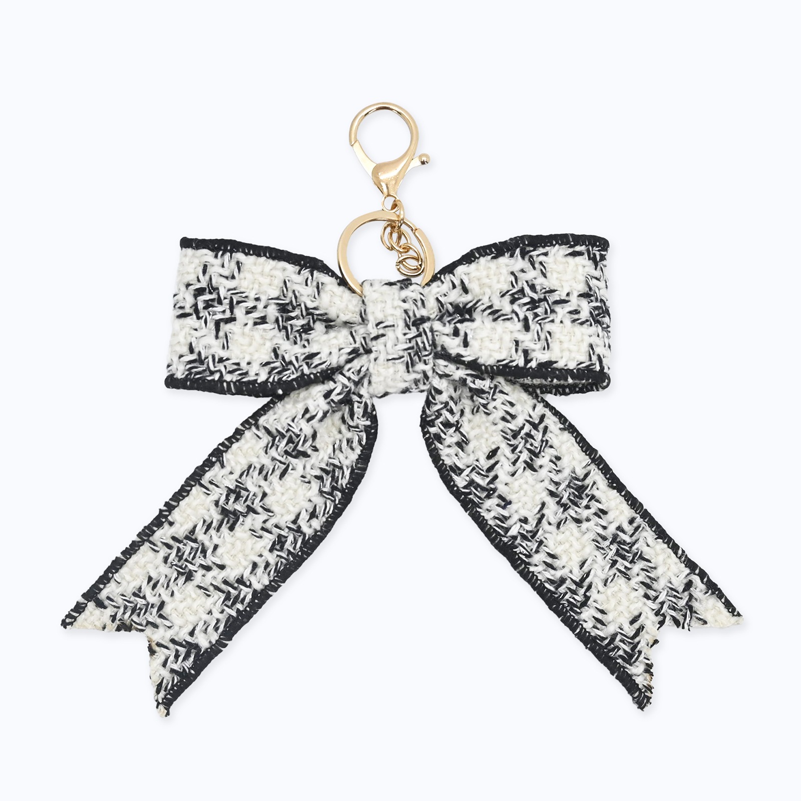 リボンチャーム ツイード - WHITE