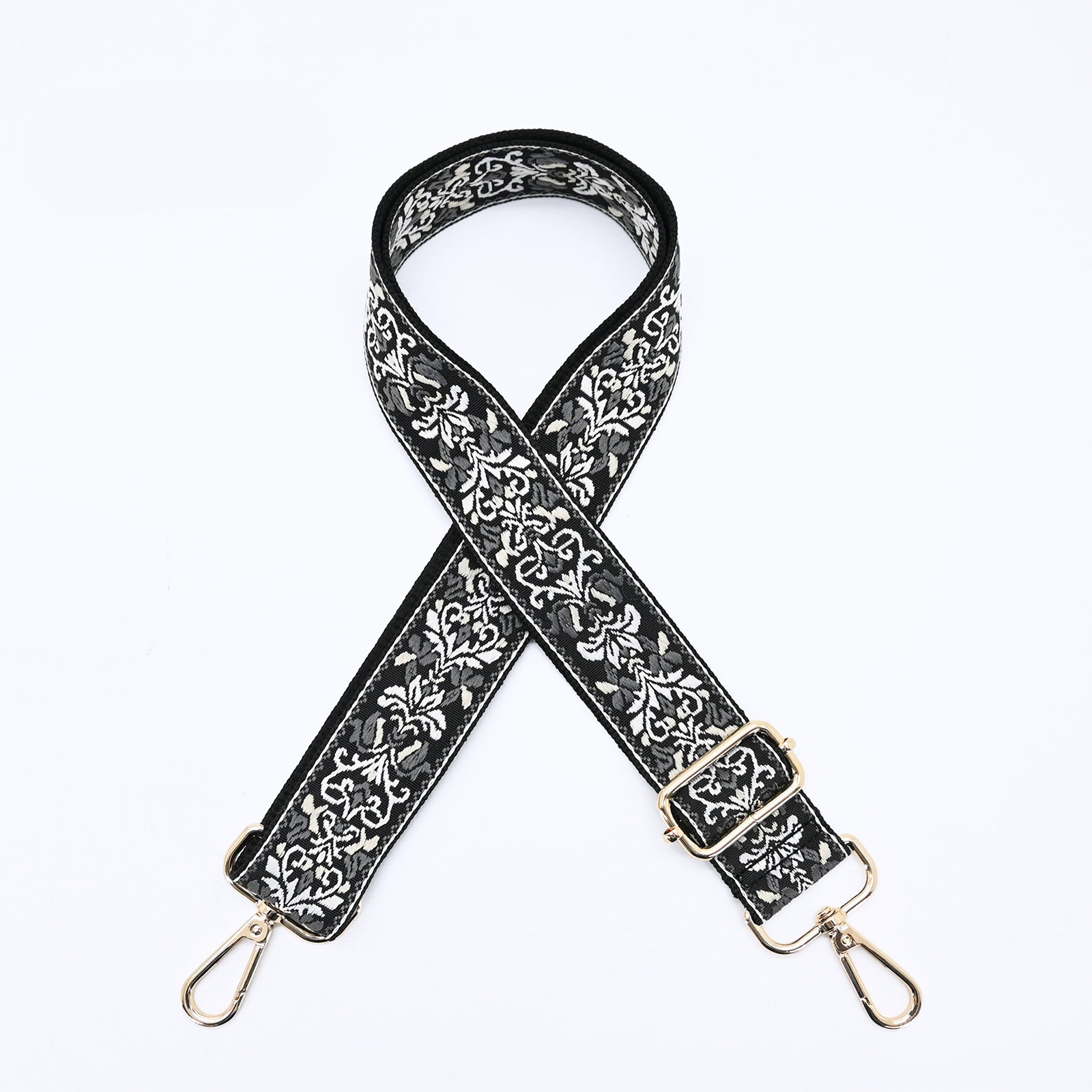 刺繍ショルダー - BLACK