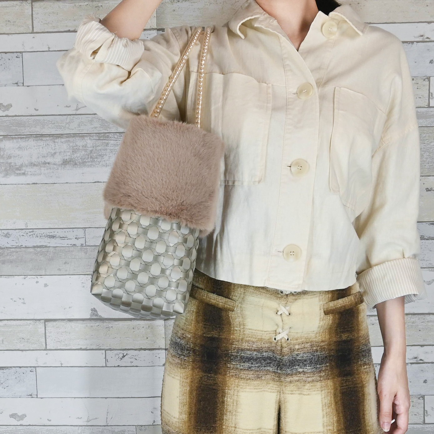 RENA FUR L - GOLD<br>【ファー着脱可】