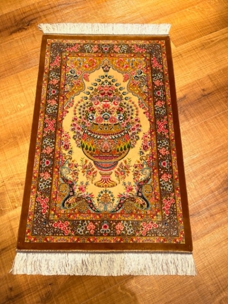 ペルシャ絨毯　シルク　45×62 ペルシャ絨毯【シルク】クムZ-3406M 89×59(cm) | ペルシャ絨毯