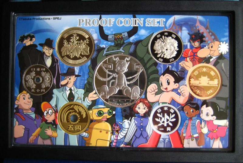平成15年(2003)鉄腕アトム誕生記念プルーフ貨幣セット-東京コイン倶楽部 日産純正 鉄腕アトム誕生記念貨幣セット アンティーク/コレクション