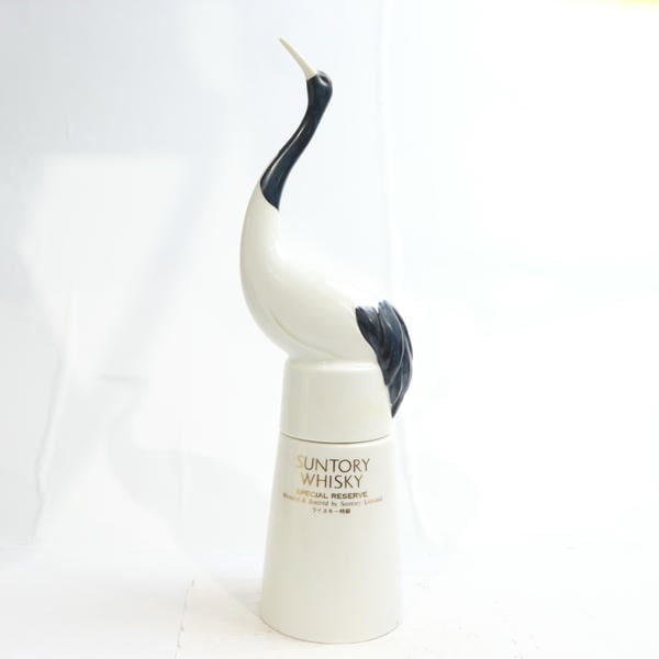 サントリー スペシャル リザーブ 鶴型ボトル 陶器 700ml （重量1224g
