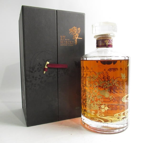 サントリー 響 17年 意匠ボトル 四季花鳥 箱付 ※箱にダメージありの