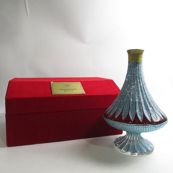 クラウンバイン クリスタルデキャンタ トラディションスタイル ブルー