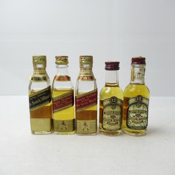 5本セット】ウイスキー ミニチュアボトル各種（ジョニーウォーカー