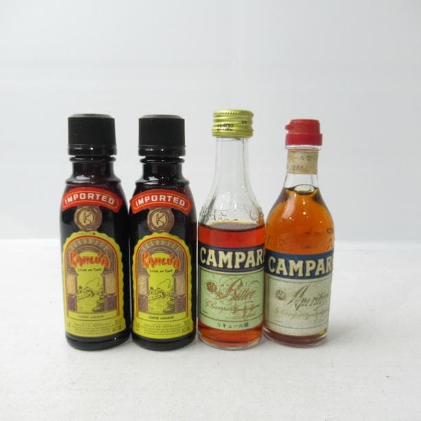 4本セット】リキュール ミニチュアボトル各種（カルーア コーヒー