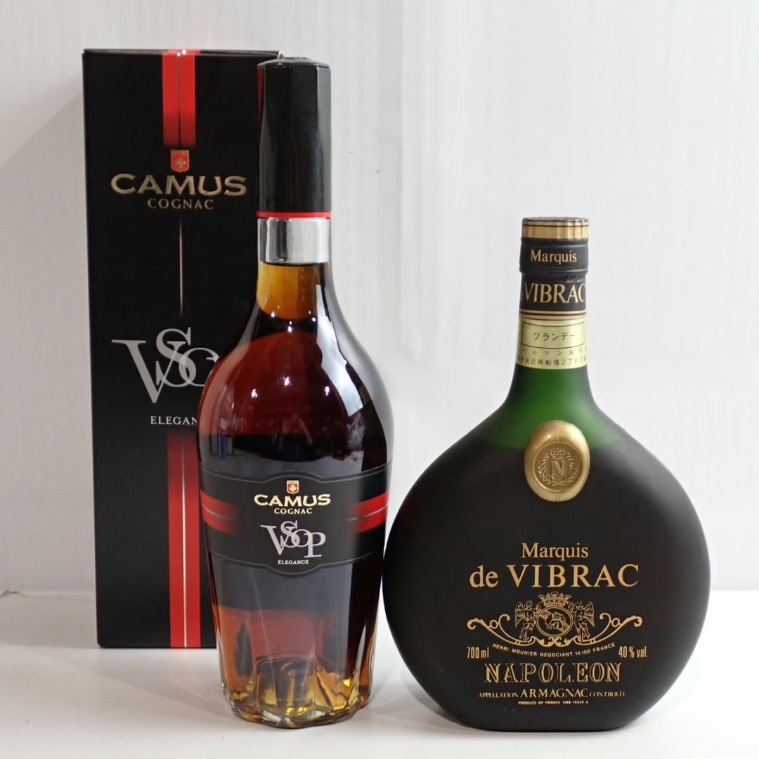2本セット】ブランデー各種（カミュ VSOP エレガンス 40％ 700ml 等