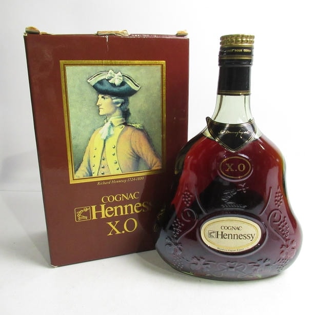 希少！Hennessy X.O 金キャップ グリーンボトル Hennessy（ヘネシー）XO 金キャップ グリーンボトル 箱付の通販 | 高級
