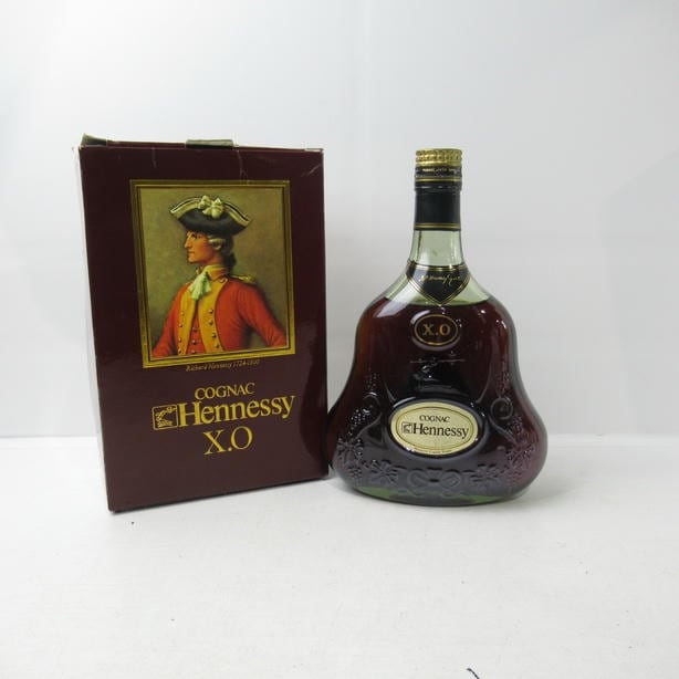 Hennessy XO 750ml 金キャップ　グリーンボトル Hennessy（ヘネシー）XO 金キャップ グリーンボトル 箱付 ※液面低下の