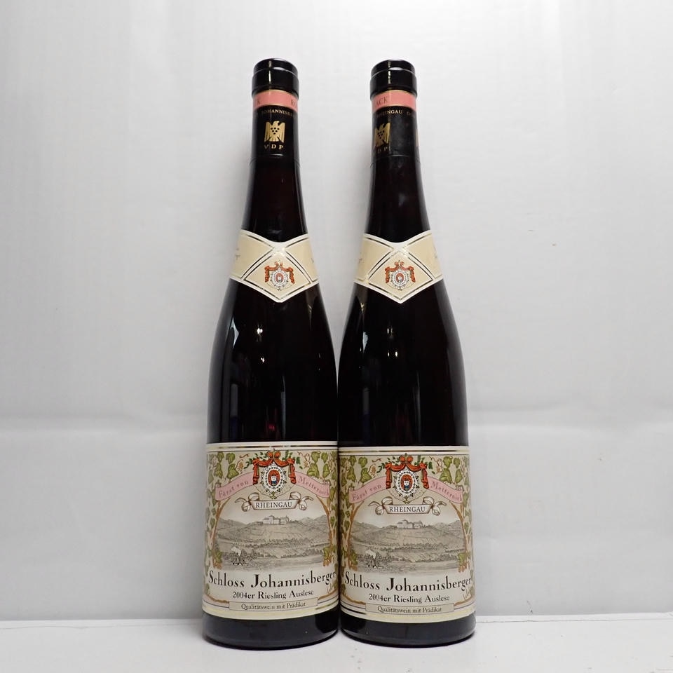 【2本セット】Schloss Johannisberg（シュロス ヨハニスベルク）ローザラック リースリング アウスレーゼ 2004 箱なし
