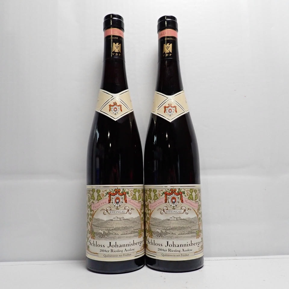 【2本セット】Schloss Johannisberg（シュロス ヨハニスベルク）ローザラック リースリング アウスレーゼ 2004 箱なし
